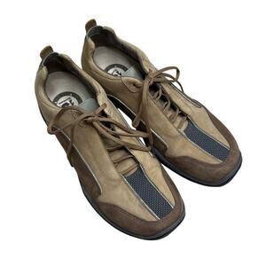 Dunham Suede Lace up Brown Tan Shoe Outdoors Hiking Everyday Sneaker Womens